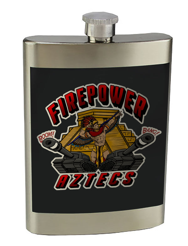 8 oz. Stainless Steel Flask with screw on lid.