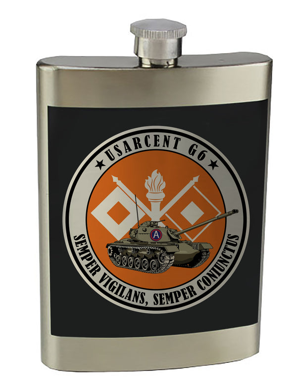8 oz. Stainless Steel Flask with screw on lid.
