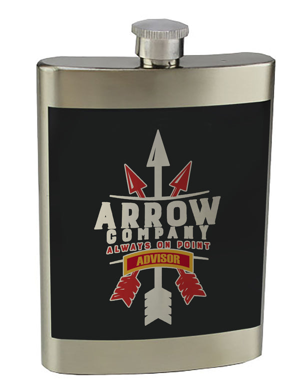 8 oz. Stainless Steel Flask with screw on lid.