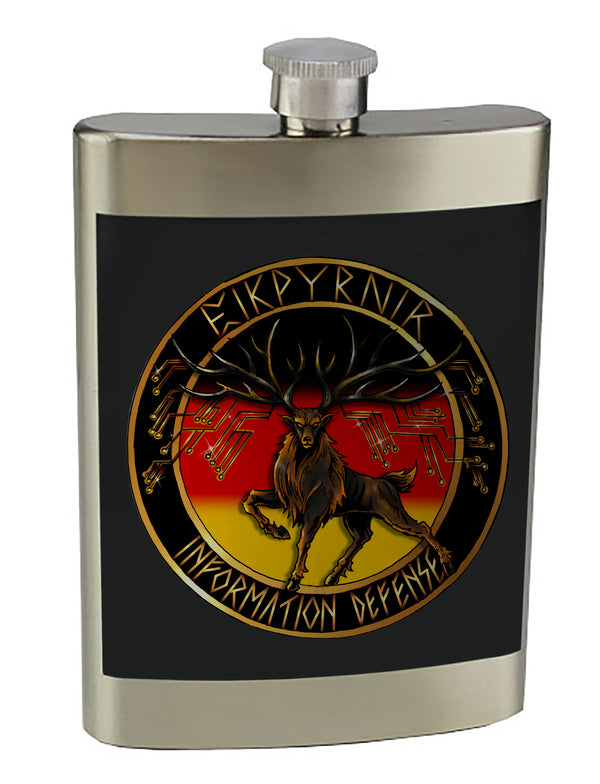 8 oz. Stainless Steel Flask with screw on lid.