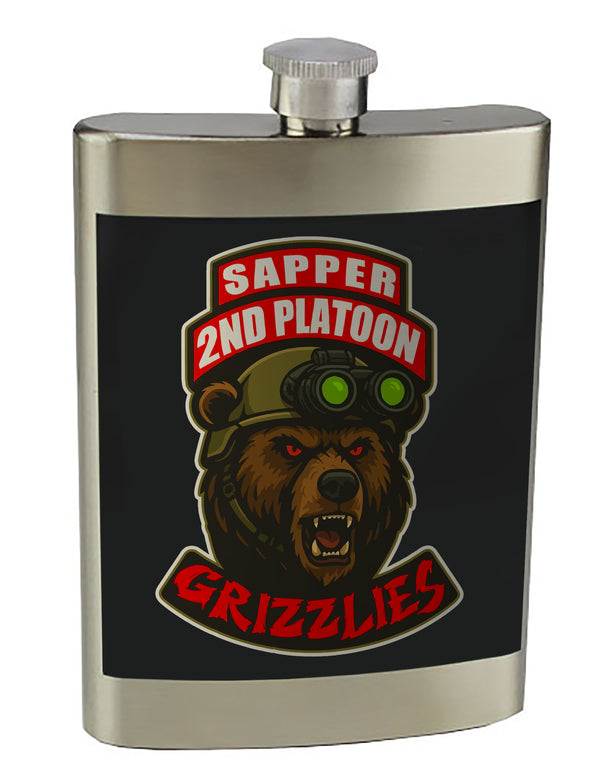 8 oz. Stainless Steel Flask with screw on lid.