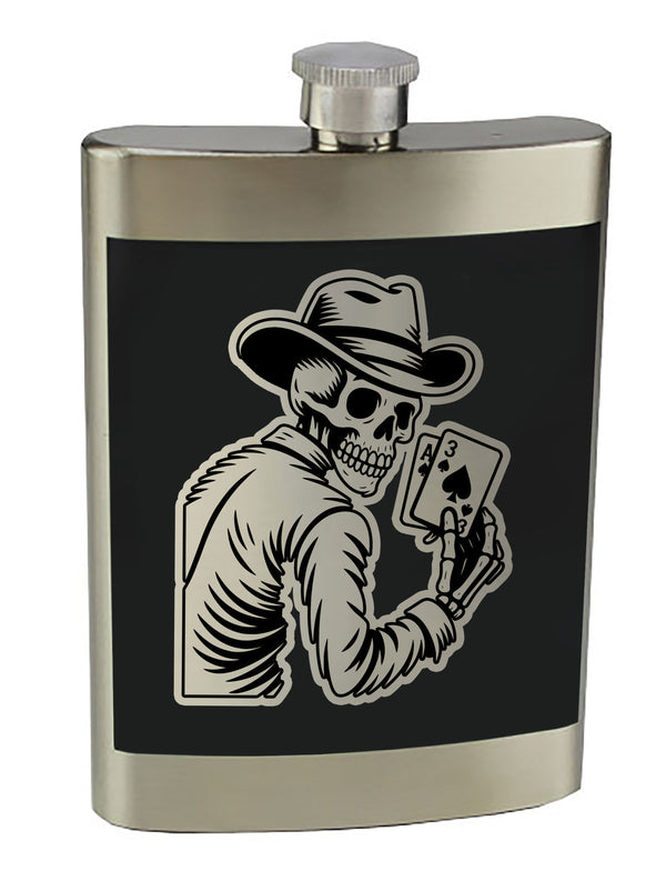 8 oz. Stainless Steel Flask with screw on lid.