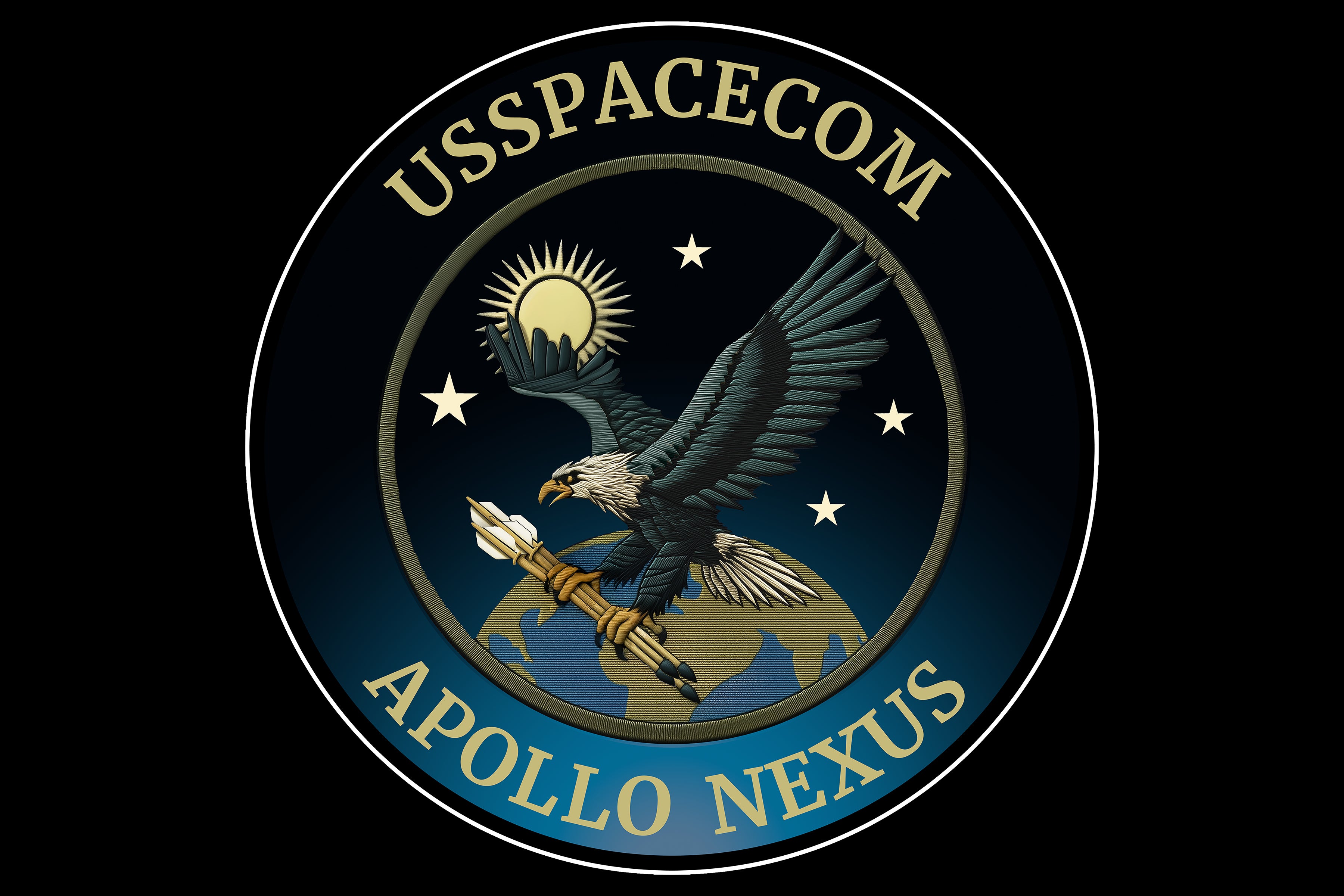 Apollo - Black Flag. One Sided with Grommets. Comes in multiple sizes ...