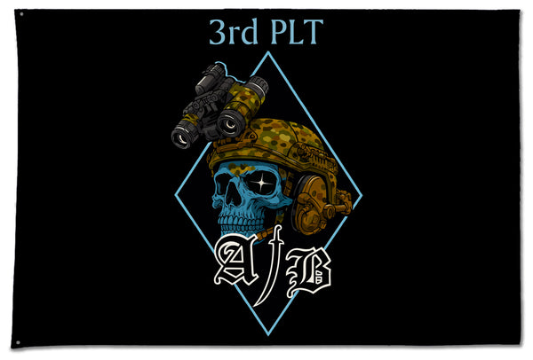 3rd PLT One Sided Flag with Grommets. Comes in multiple sizes.