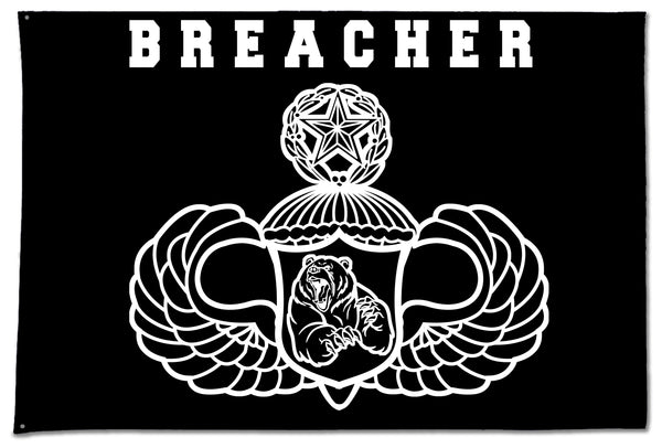 Breacher Flag. One Sided with Grommets. Comes in multiple sizes.