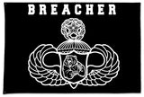 Breacher Flag. Two Sided with Grommets, Perfect for Flying Outside. Comes in multiple sizes, and Colors.