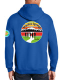 Anniversary Patch Hoodie Unisex Sweatshirt. This sweatshirt comes in multiple colors.