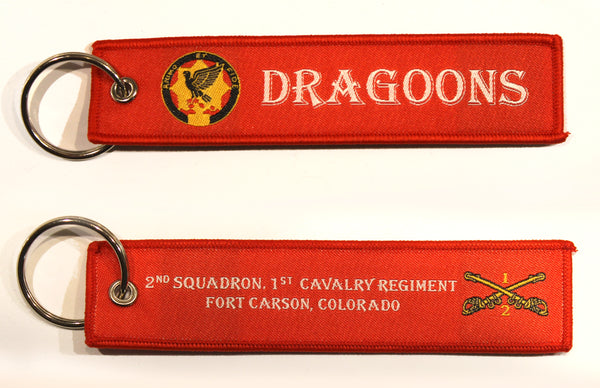 Dragoons Keychain. Dimensions 5" x 1.2"