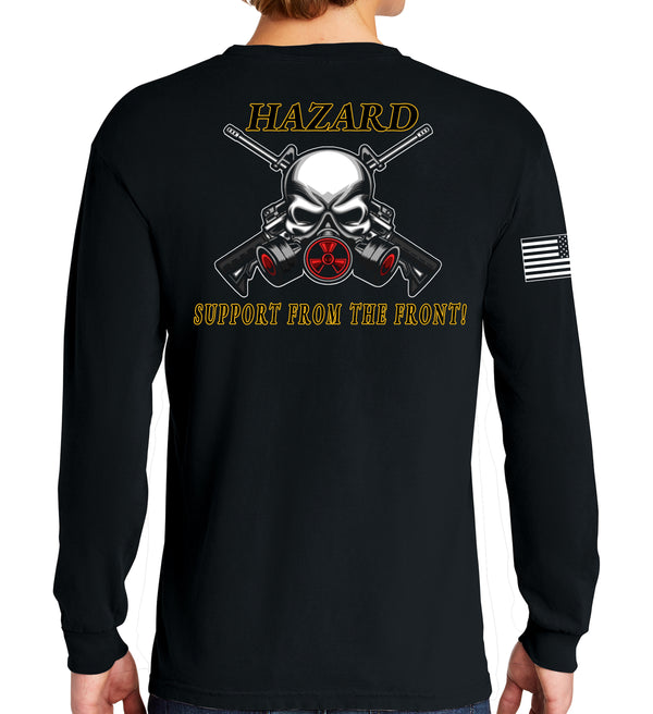 Distro-Hazard Long Sleeve 50-50 Blend Unisex Shirt. This shirt IS approved for PT