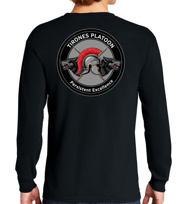 TIRONES PLT Long Sleeve 50-50 Blend Unisex Shirt. This shirt IS approved for PT.