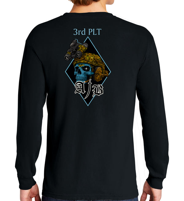 3rd PLT Long Sleeve 50-50 Blend Unisex Shirt. This shirt IS approved for PT.