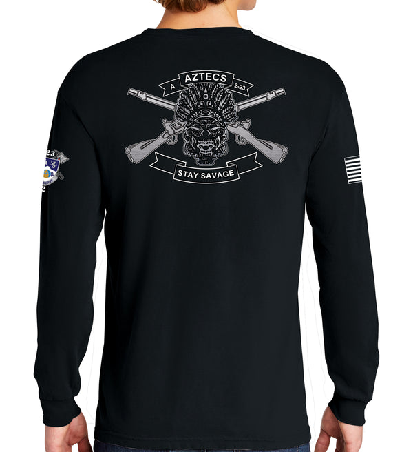 Aztec Co Long Sleeve 50-50 Blend Unisex Shirt. This shirt IS approved for PT