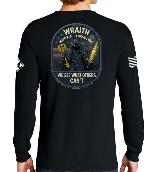 Wraith Long Sleeve 50-50 Blend Unisex Shirt. This shirt IS approved for PT