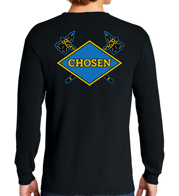 Chosen Lethal Gear Long Sleeve 50-50 Blend Unisex Shirt. This shirt IS approved for PT
