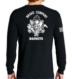 Bandits (White) Long Sleeve 50-50 Blend Unisex Shirt. This shirt IS approved for PT