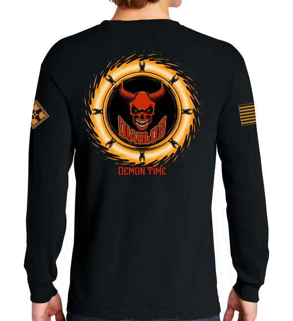 Diablos Long Sleeve 50-50 Blend Unisex Shirt. This shirt IS approved for PT