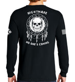 Nightmare Long Sleeve 50-50 Blend Unisex Shirt. This shirt is NOT approved for PT.