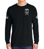 Long Sleeve 50-50 Blend Unisex Shirt. White Design. This shirt IS approved for PT