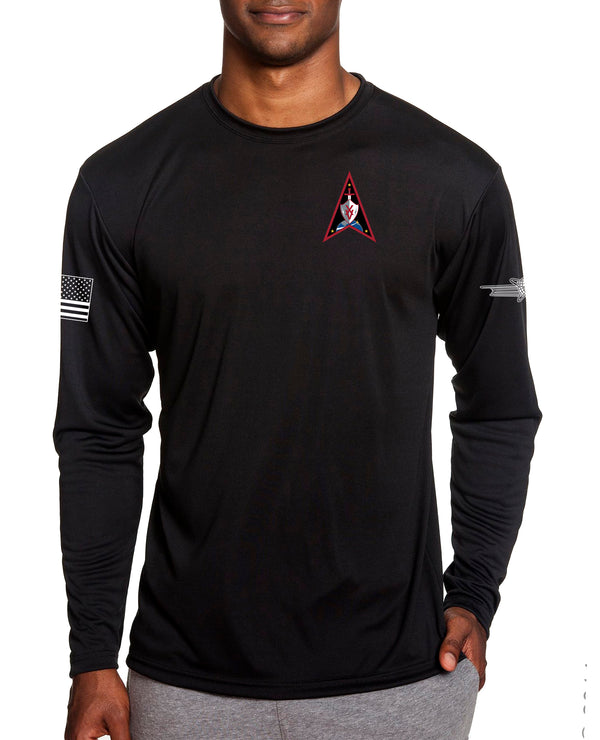 DEL 15 Long Sleeve Performance PT Shirt. This shirt IS approved for PT.