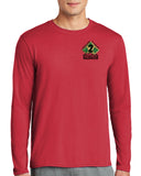 Red Long Sleeve Performance PT Shirt. Not Authorized for PT until July 1, 2024.