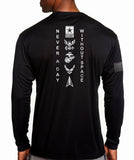 Long Sleeve Black on Black Performance PT Shirt. This shirt IS approved for PT.