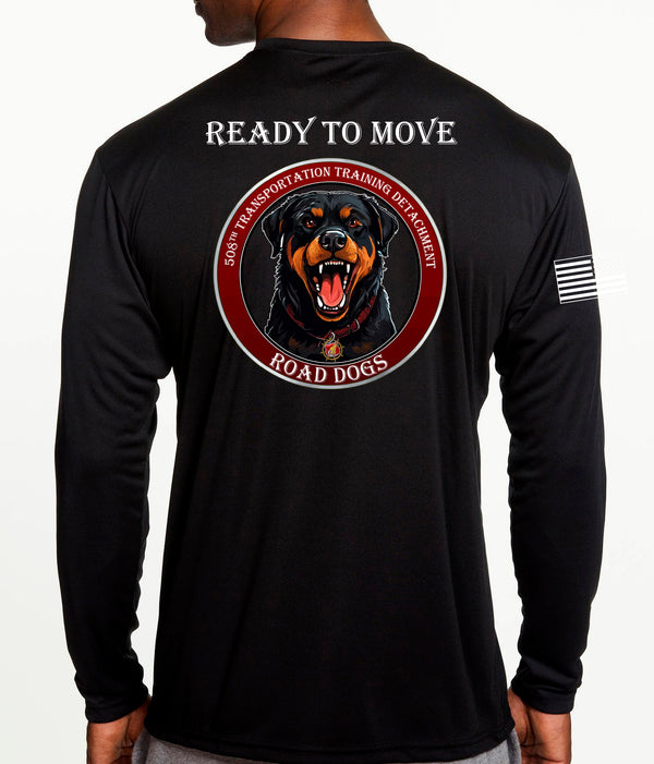 Long Sleeve Performance PT Shirt. This shirt IS approved for PT.