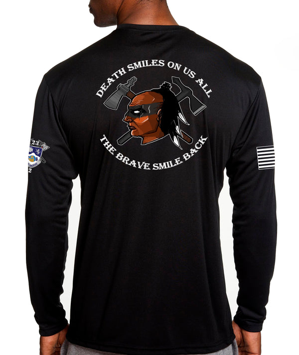 Brave Co Long Sleeve Performance Unisex Shirt. This shirt IS approved for PT