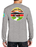 Anniversary Patch Long Sleeve 50-50 Blend Unisex Shirt. This shirt comes in multiple colors.