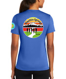 Anniversary Patch Athletic Performance Women's T-Shirt. This shirt comes in multiple colors.