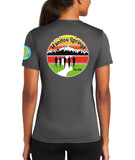 Anniversary Patch Athletic Performance Women's T-Shirt. This shirt comes in multiple colors.