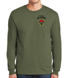 OCS Class OD Green PT Long Sleeve 50-50 Blend Unisex Shirt. This shirt IS approved for PT