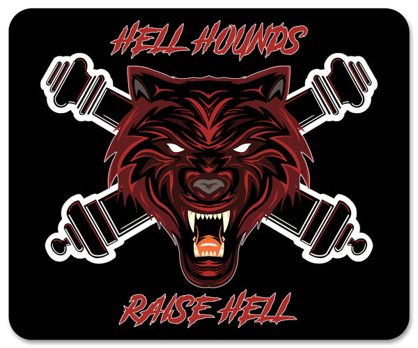 Hell Hounds Mouse Pad, 7.75” x 9.25”.