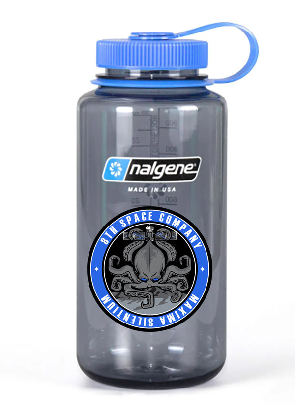 8th - 32 oz Nalgene Grey Wide Mouth Water Bottle.