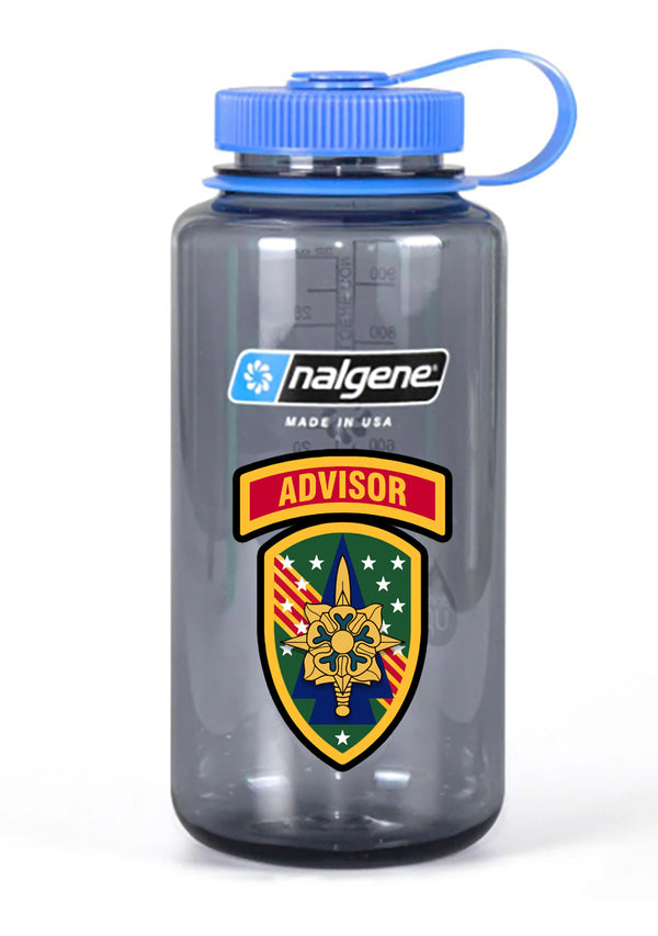 32 oz Nalgene Grey Wide Mouth Water Bottle.