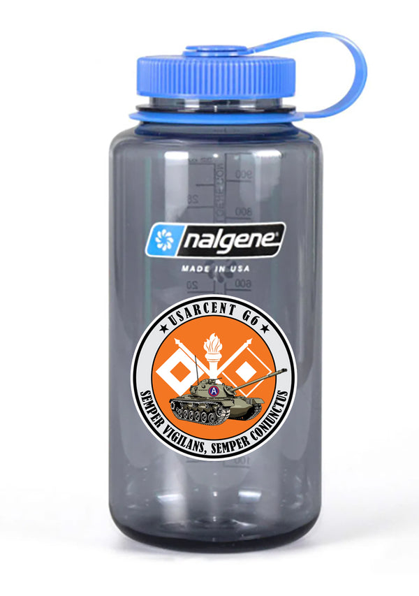 G6 32 oz Nalgene Grey Wide Mouth Water Bottle.