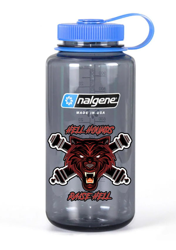 Hell Hounds Nalgene Grey Wide Mouth Water Bottle.