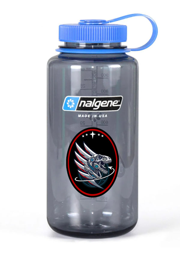 T-REX 32 oz Nalgene Grey Wide Mouth Water Bottle.
