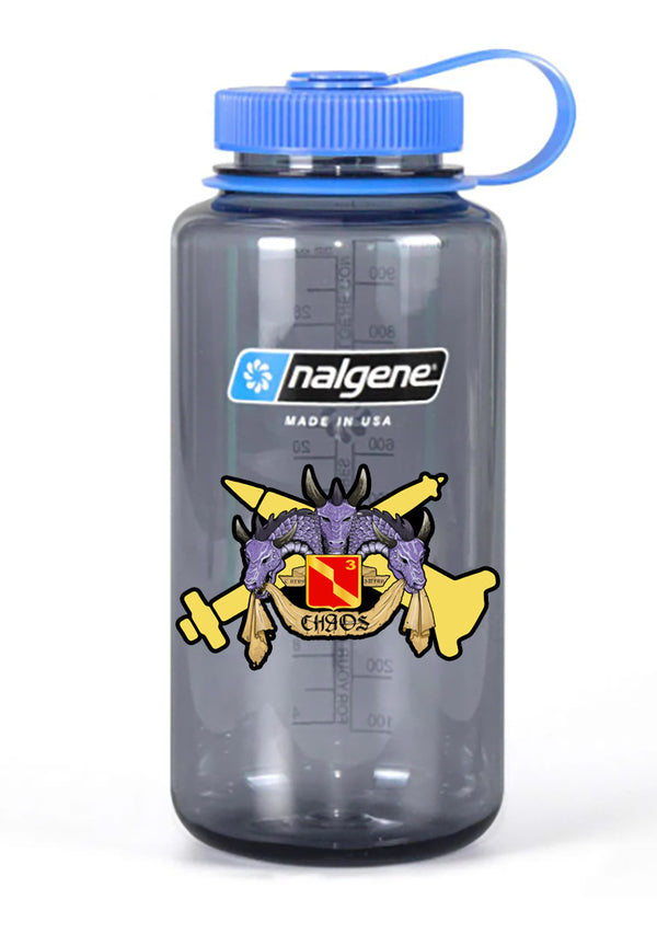 32 oz Nalgene Grey Wide Mouth Water Bottle.