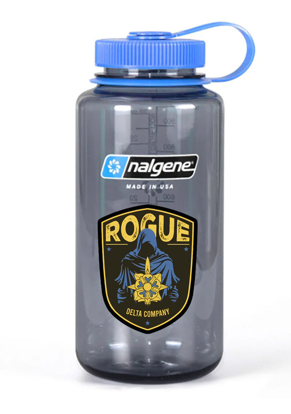 32 oz Nalgene Grey Wide Mouth Water Bottle.