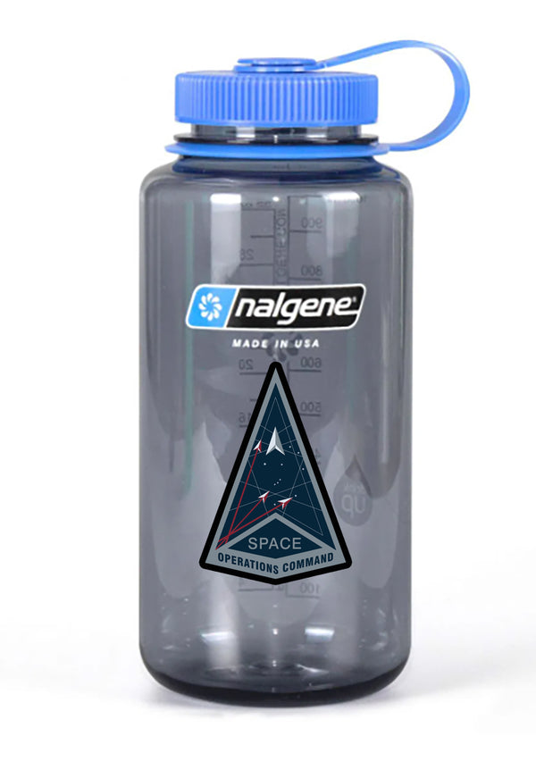 32 oz Nalgene Grey Wide Mouth Water Bottle.