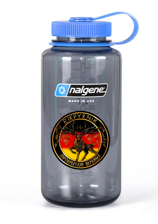 32 oz Nalgene Grey Wide Mouth Water Bottle.