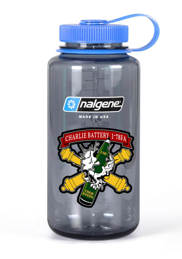 32 oz Nalgene Grey Wide Mouth Water Bottle.