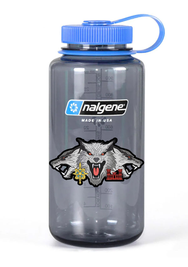 Nalgene Grey Wide Mouth Water Bottle.