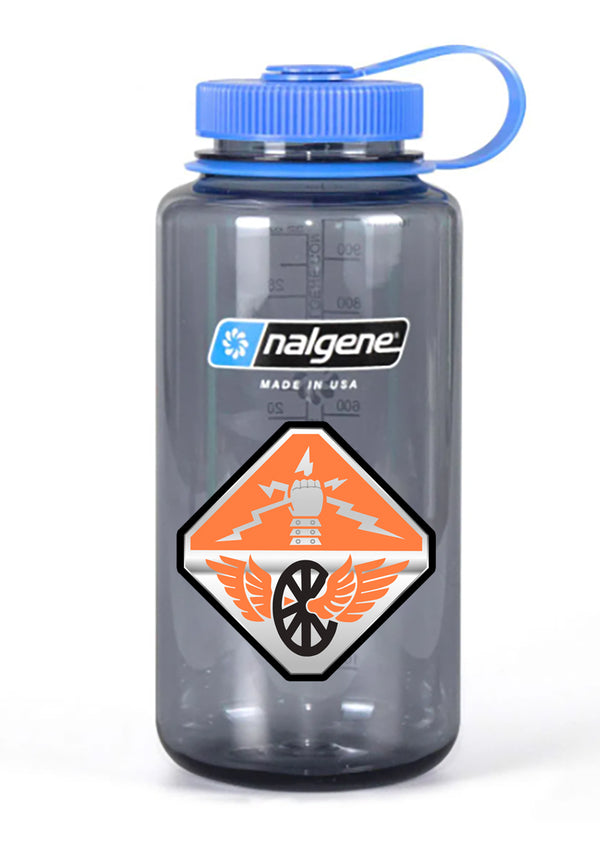 32 oz Nalgene Grey Wide Mouth Water Bottle.
