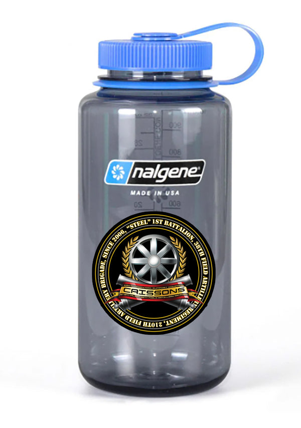 32 oz Nalgene Grey Wide Mouth Water Bottle.