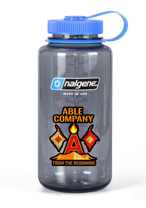 32 oz Nalgene Grey Wide Mouth Water Bottle.