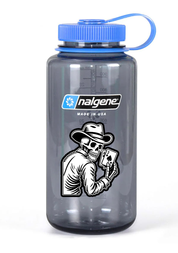 32 oz Nalgene Grey Wide Mouth Water Bottle.