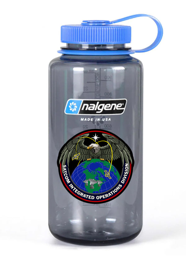 Nalgene Grey Wide Mouth Water Bottle.