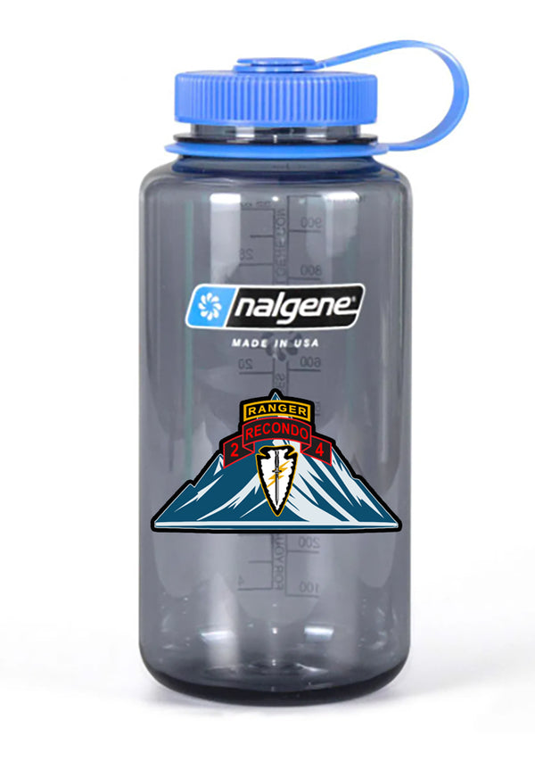 32 oz Nalgene Grey Wide Mouth Water Bottle.