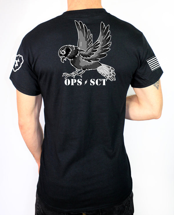 Pigeons 50-50 Blend Unisex Black PT Short Sleeve Shirt